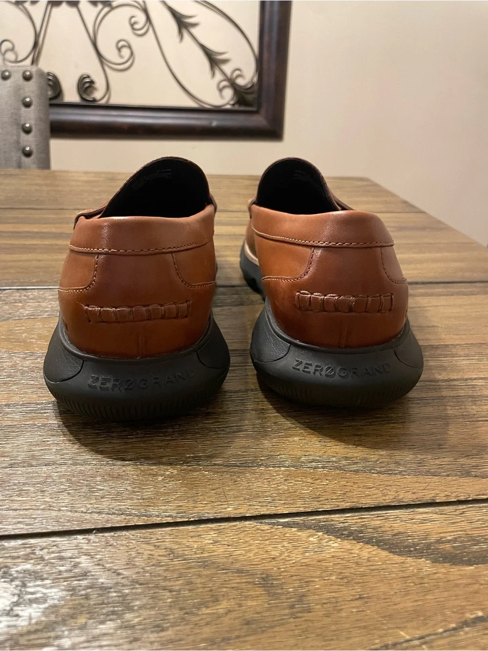 Cole Haan Men's Brown Leather Penny Loafers